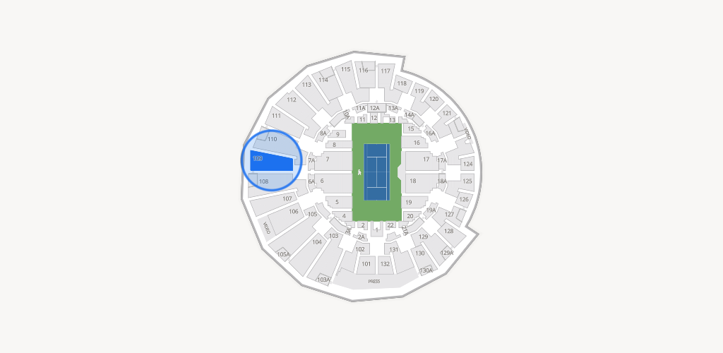 Grandstand at the Billy Jean King Tennis Center Seating Chart