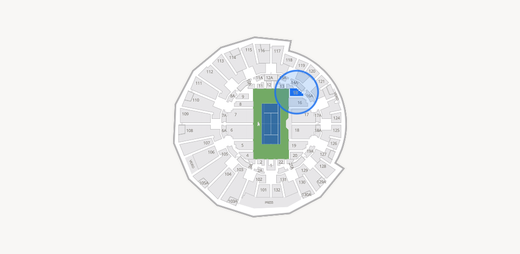 Grandstand at the Billy Jean King Tennis Center Seating Chart