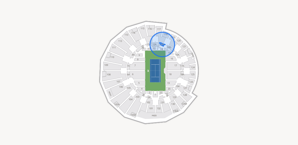 Grandstand at the Billy Jean King Tennis Center Seating Chart