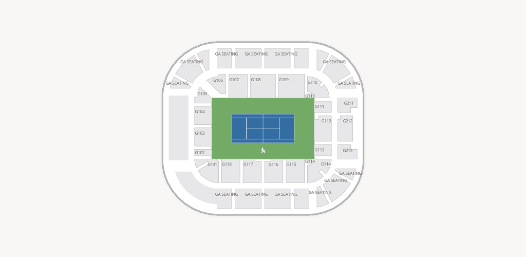 Grandstand Court at Lindner Family Tennis Center Seating Chart