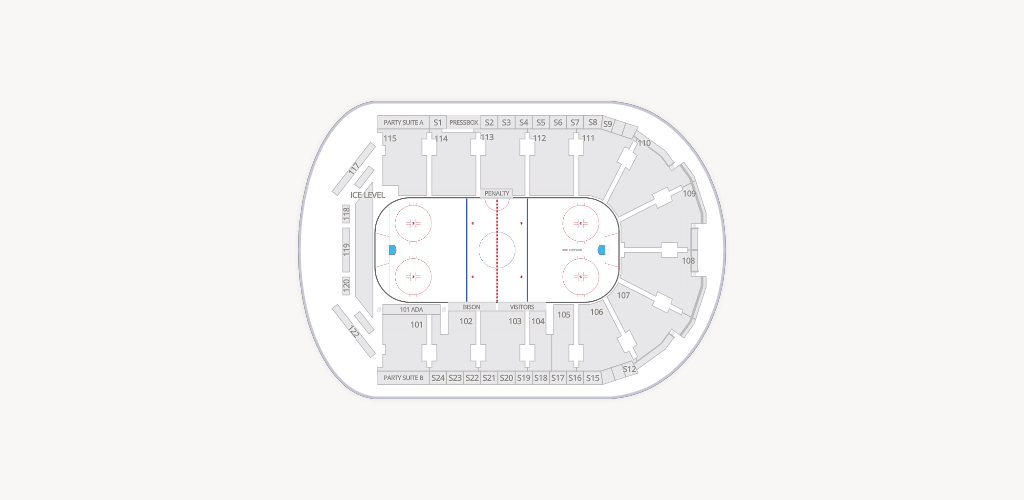 Grossinger Motors Arena Seating Chart