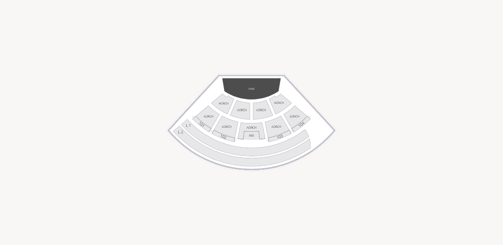 Ham Amphitheatre at Gogue Performing Arts Center Seating Chart