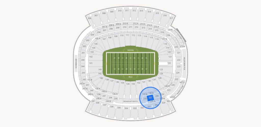 Highmark Stadium - NY Seating Chart
