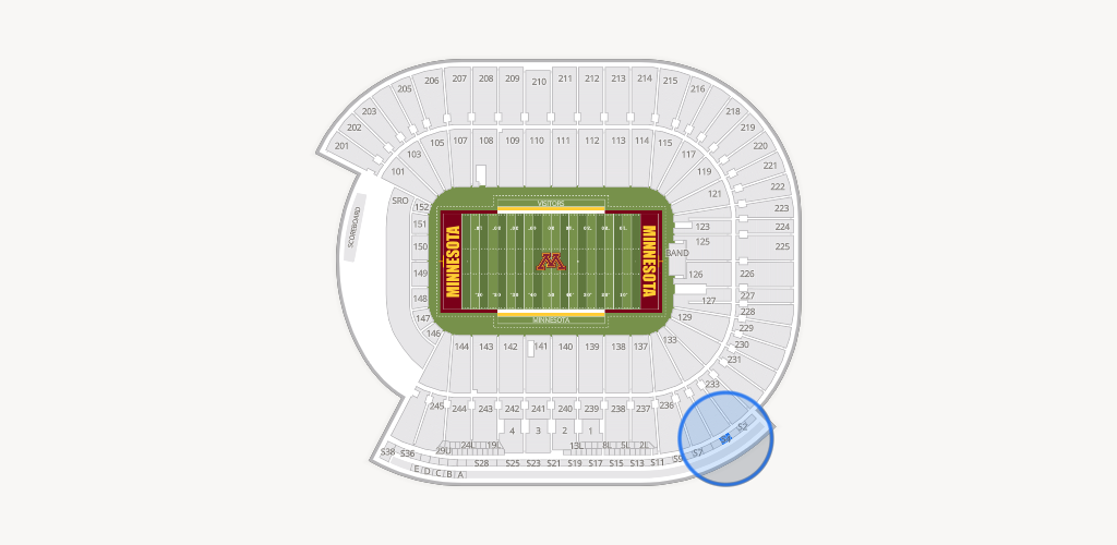 Huntington Bank Stadium Seating Chart