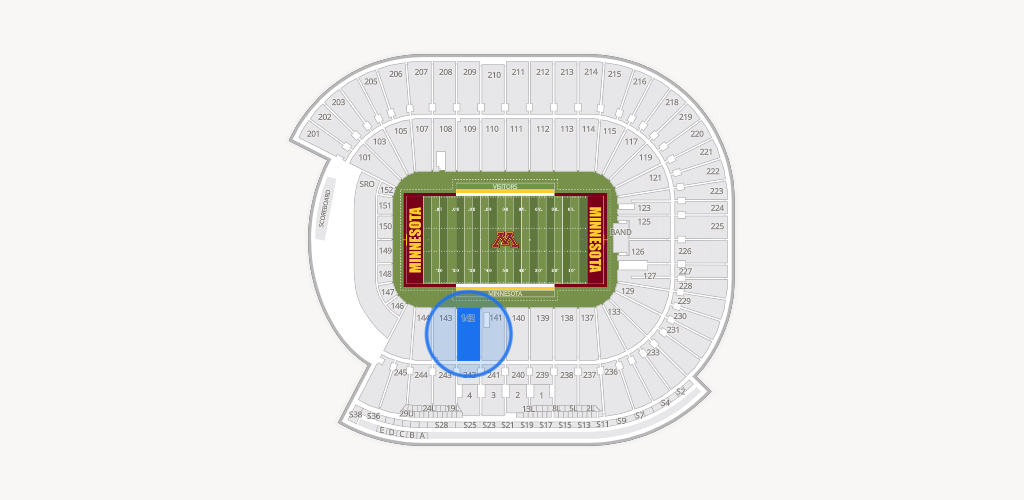Huntington Bank Stadium Seating Chart