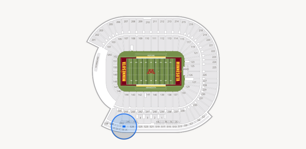 Huntington Bank Stadium Seating Chart