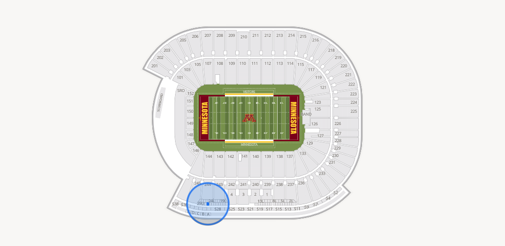Huntington Bank Stadium Seating Chart