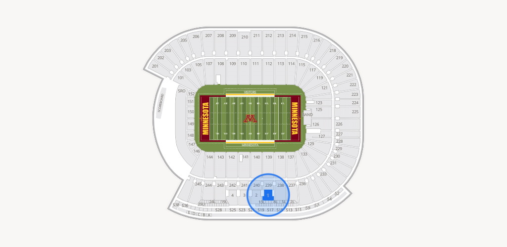Huntington Bank Stadium Seating Chart