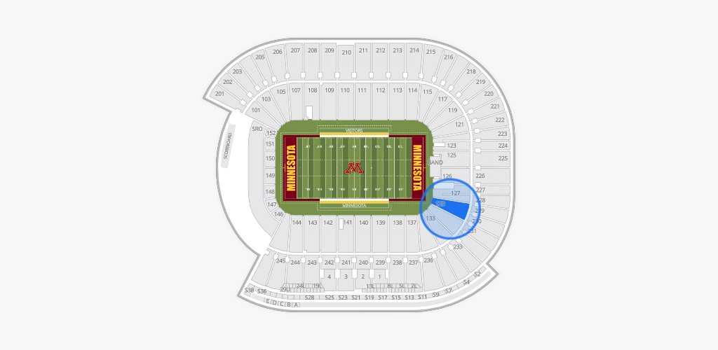 Huntington Bank Stadium Seating Chart