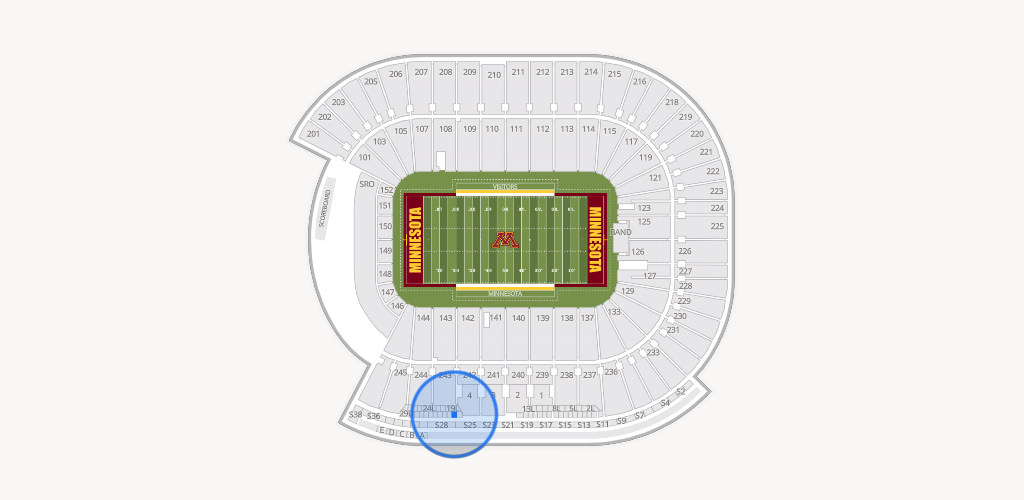 Huntington Bank Stadium Seating Chart