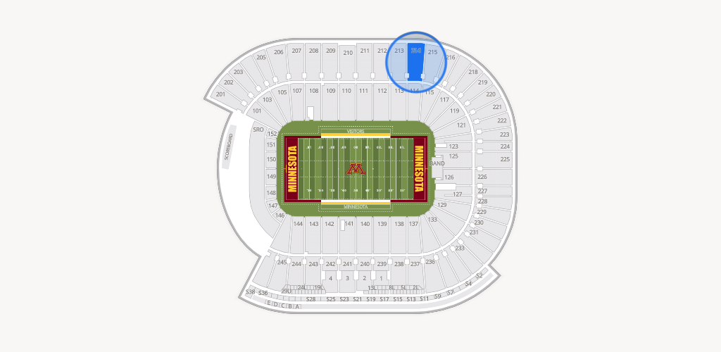 Huntington Bank Stadium Seating Chart