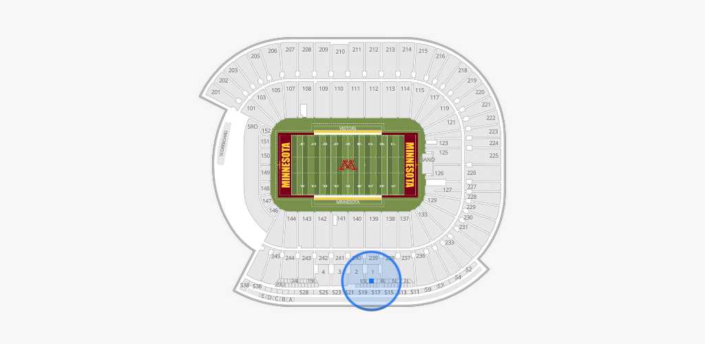 Huntington Bank Stadium Seating Chart
