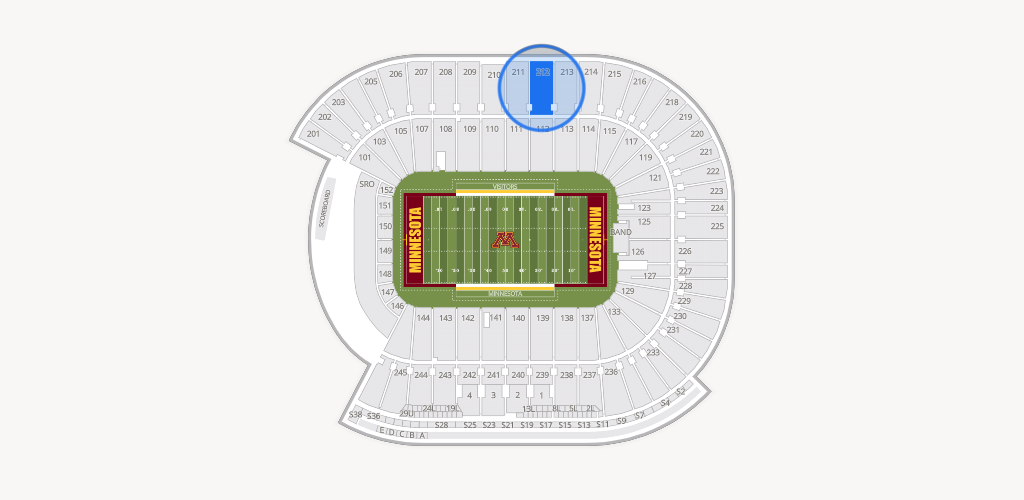 Huntington Bank Stadium Seating Chart
