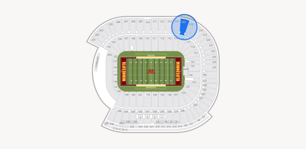 Huntington Bank Stadium Seating Chart