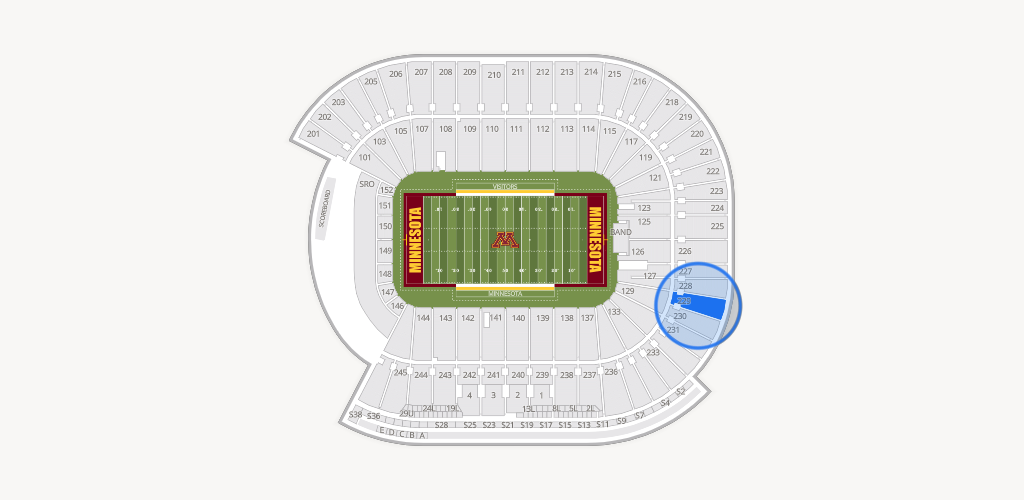 Huntington Bank Stadium Seating Chart