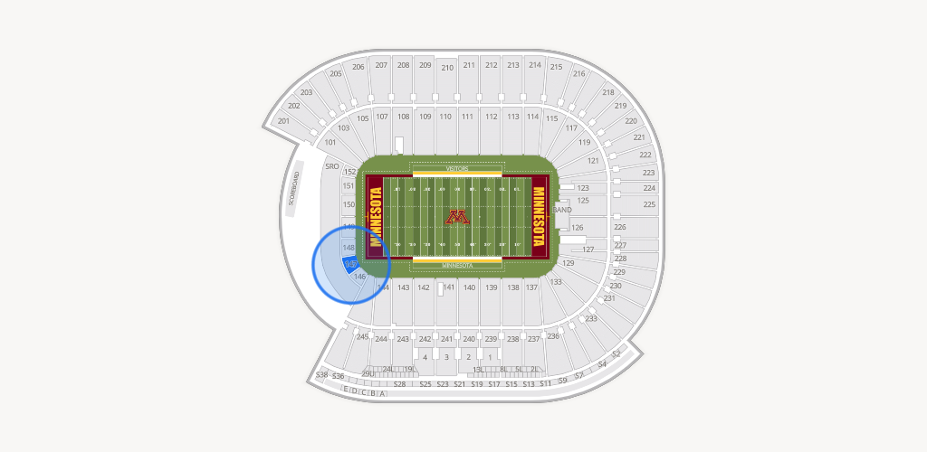 Huntington Bank Stadium Seating Chart