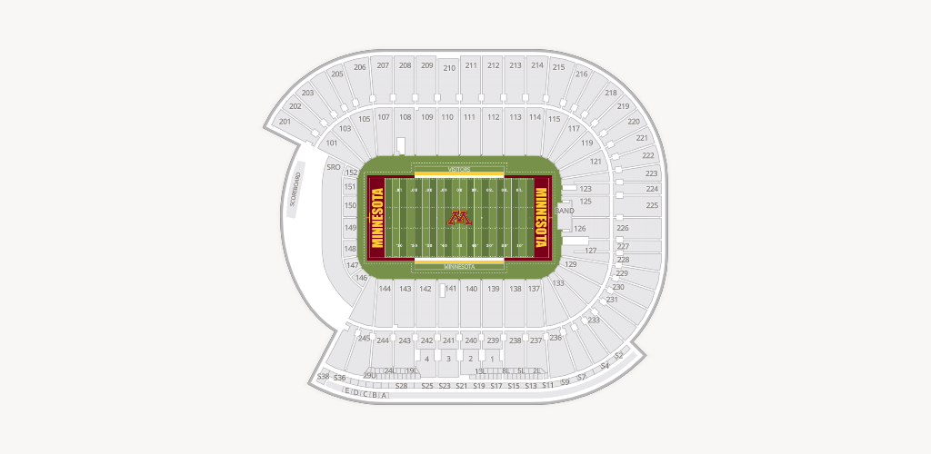 Huntington Bank Stadium Seating Chart