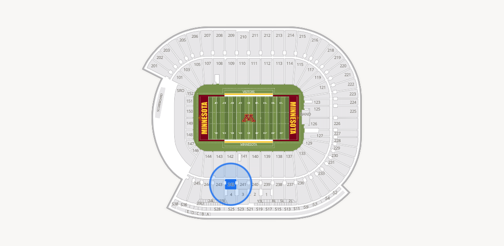 Huntington Bank Stadium Seating Chart
