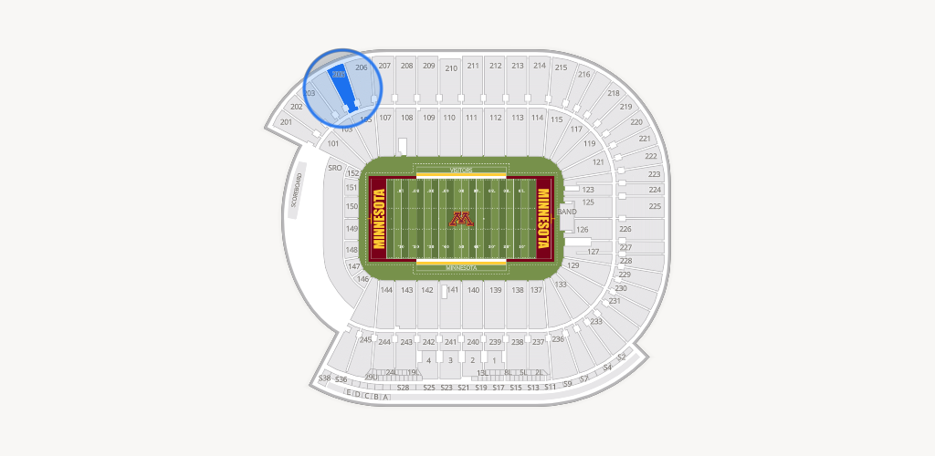 Huntington Bank Stadium Seating Chart