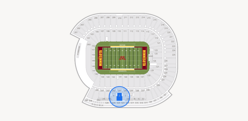 Huntington Bank Stadium Seating Chart