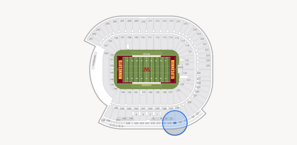 Huntington Bank Stadium Seating Chart