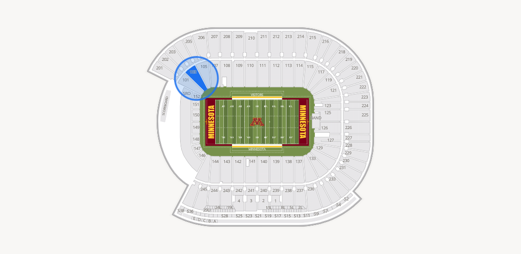 Huntington Bank Stadium Seating Chart