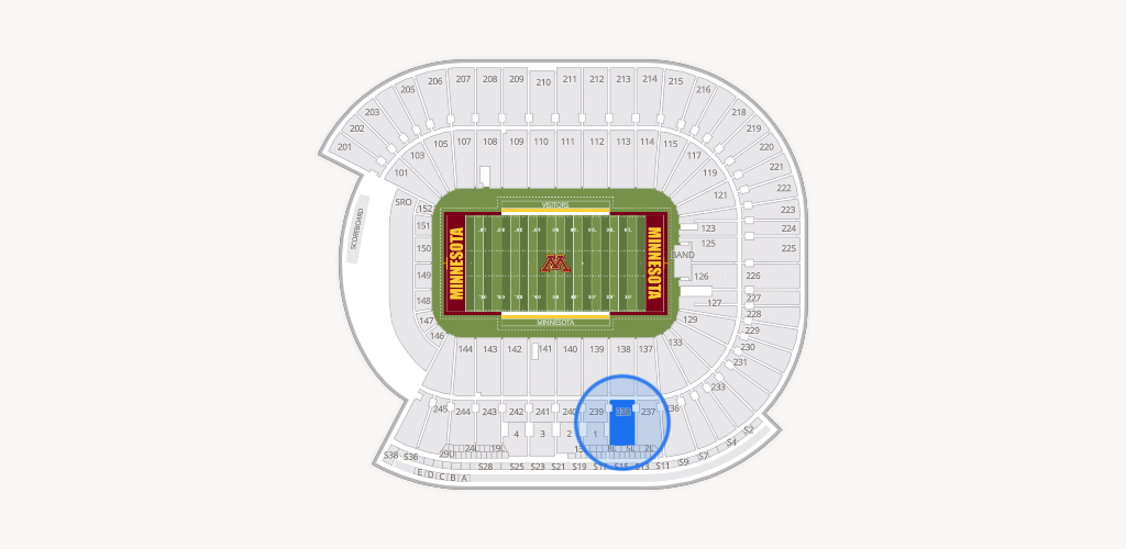 Huntington Bank Stadium Seating Chart