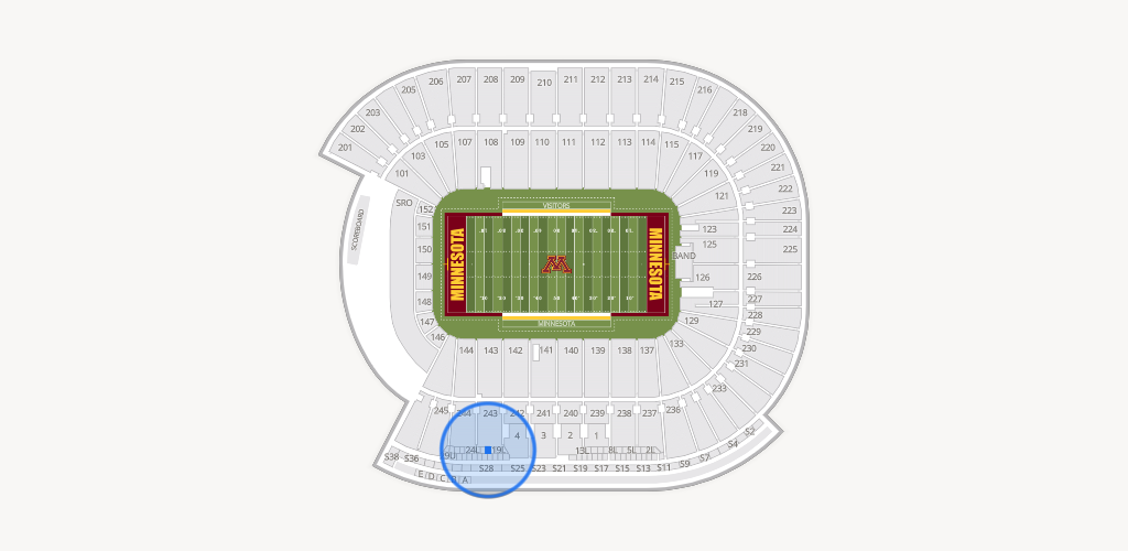 Huntington Bank Stadium Seating Chart