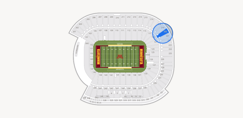 Huntington Bank Stadium Seating Chart