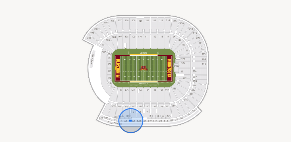Huntington Bank Stadium Seating Chart