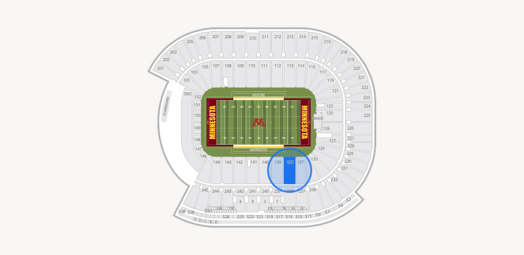 Huntington Bank Stadium Seating Chart