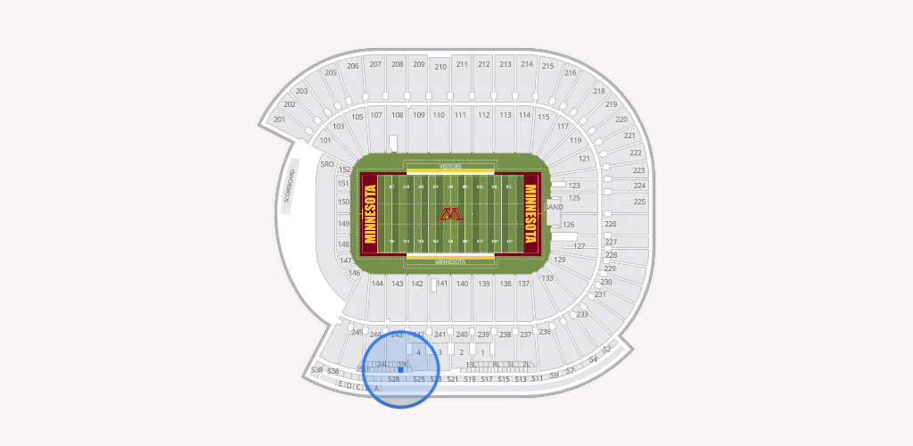Huntington Bank Stadium Seating Chart