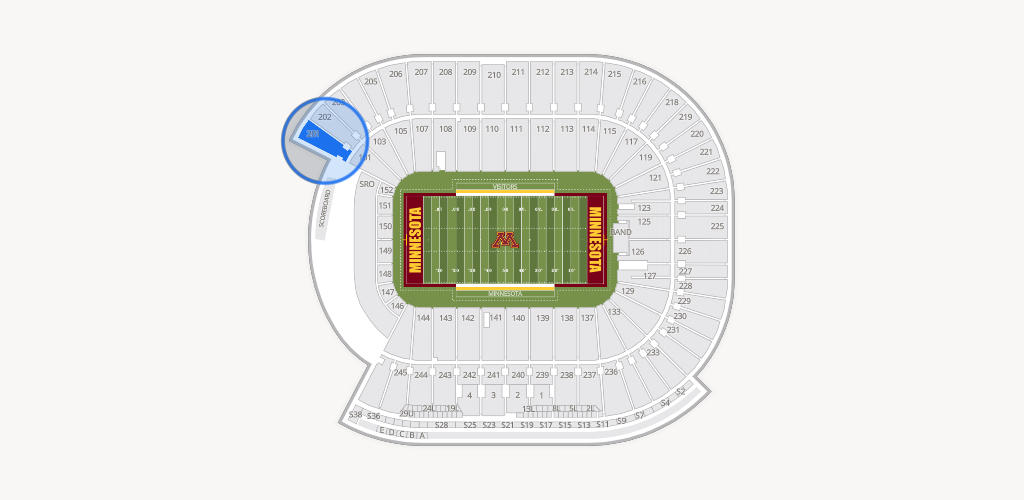Huntington Bank Stadium Seating Chart