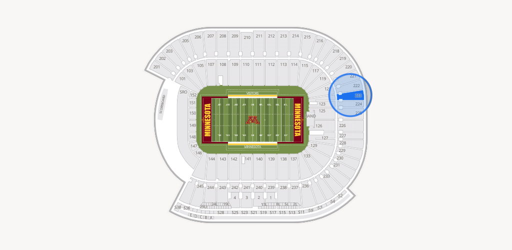 Huntington Bank Stadium Seating Chart