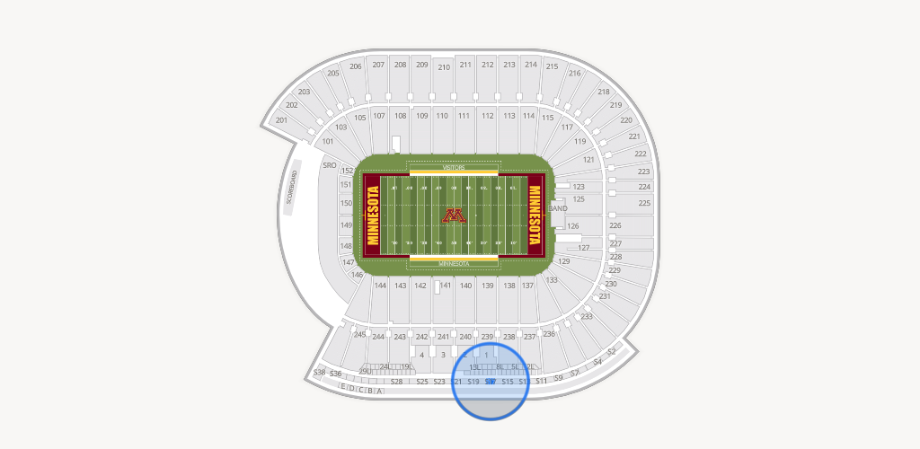 Huntington Bank Stadium Seating Chart
