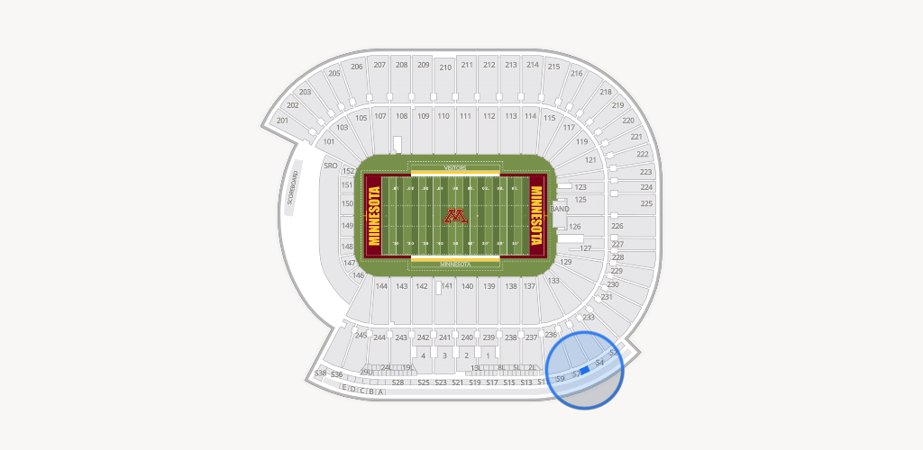 Huntington Bank Stadium Seating Chart