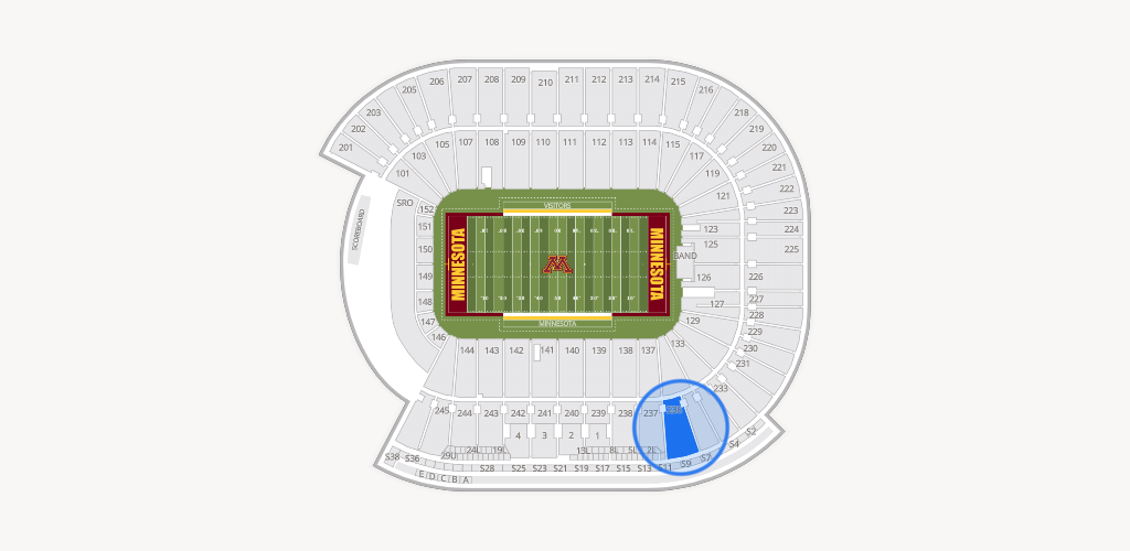 Huntington Bank Stadium Seating Chart