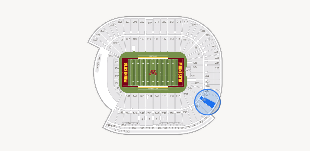 Huntington Bank Stadium Seating Chart