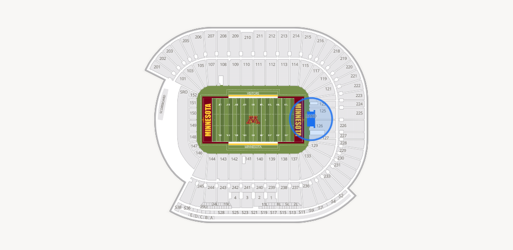 Huntington Bank Stadium Seating Chart