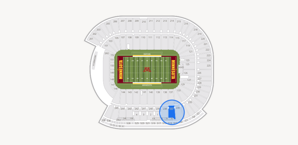 Huntington Bank Stadium Seating Chart