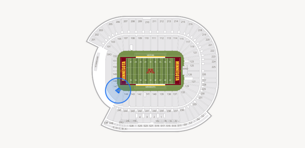 Huntington Bank Stadium Seating Chart