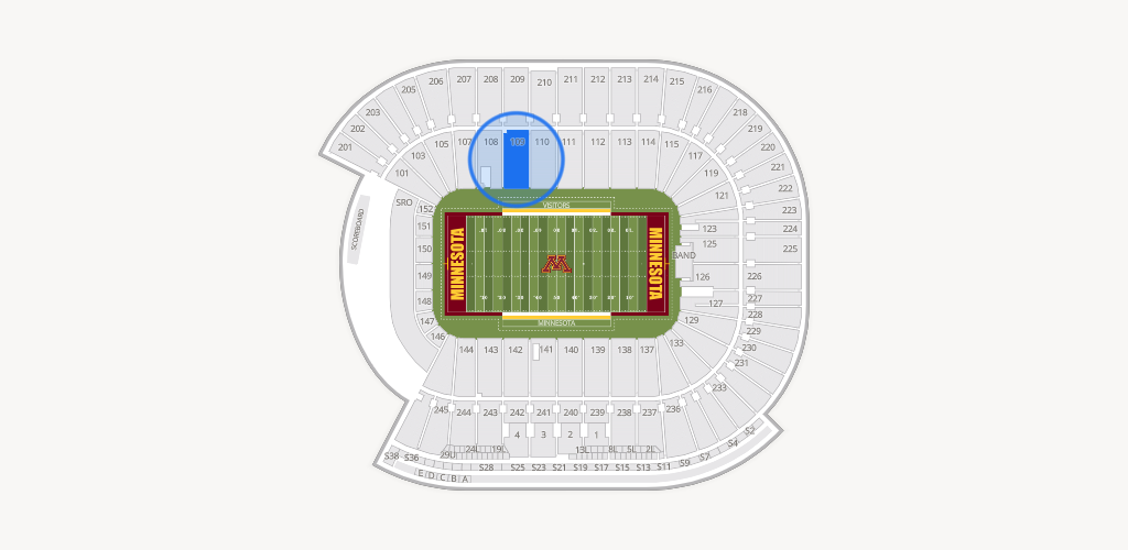 Huntington Bank Stadium Seating Chart