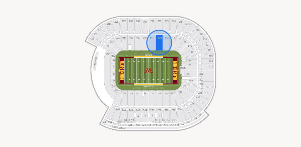 Huntington Bank Stadium Seating Chart