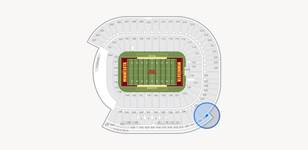 Huntington Bank Stadium Seating Chart