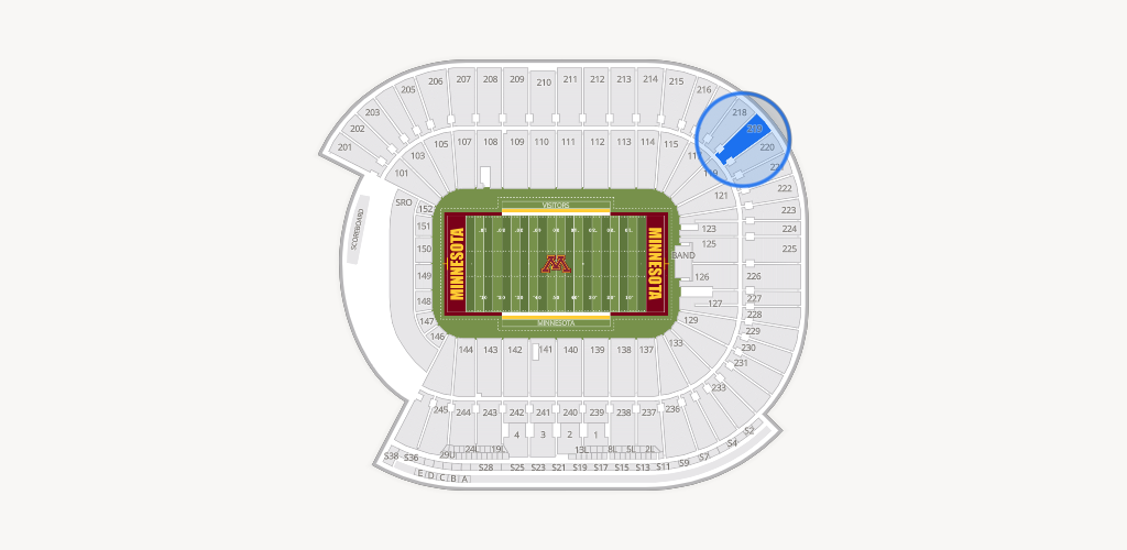 Huntington Bank Stadium Seating Chart