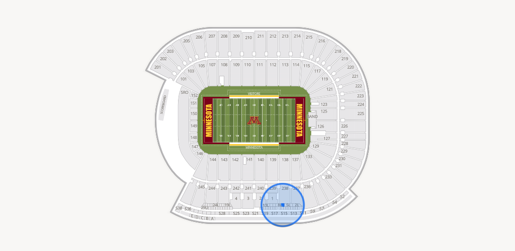 Huntington Bank Stadium Seating Chart