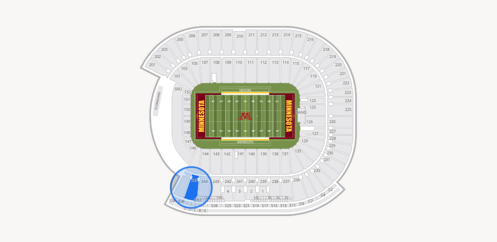 Huntington Bank Stadium Seating Chart