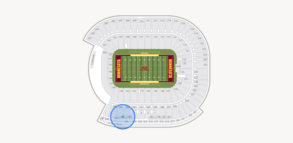 Huntington Bank Stadium Seating Chart