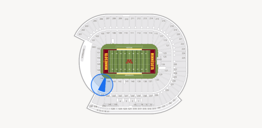 Huntington Bank Stadium Seating Chart