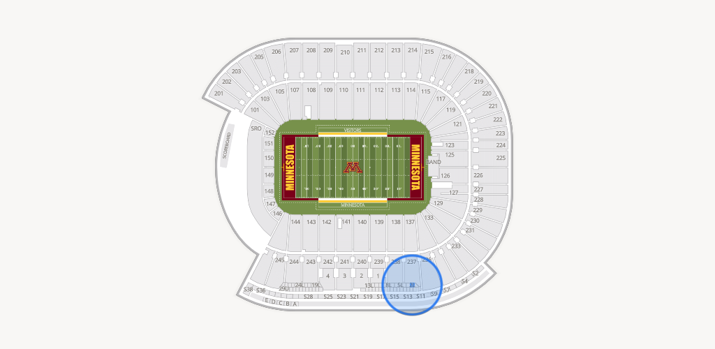 Huntington Bank Stadium Seating Chart